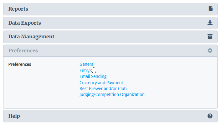 Admin Dashboard Preferences